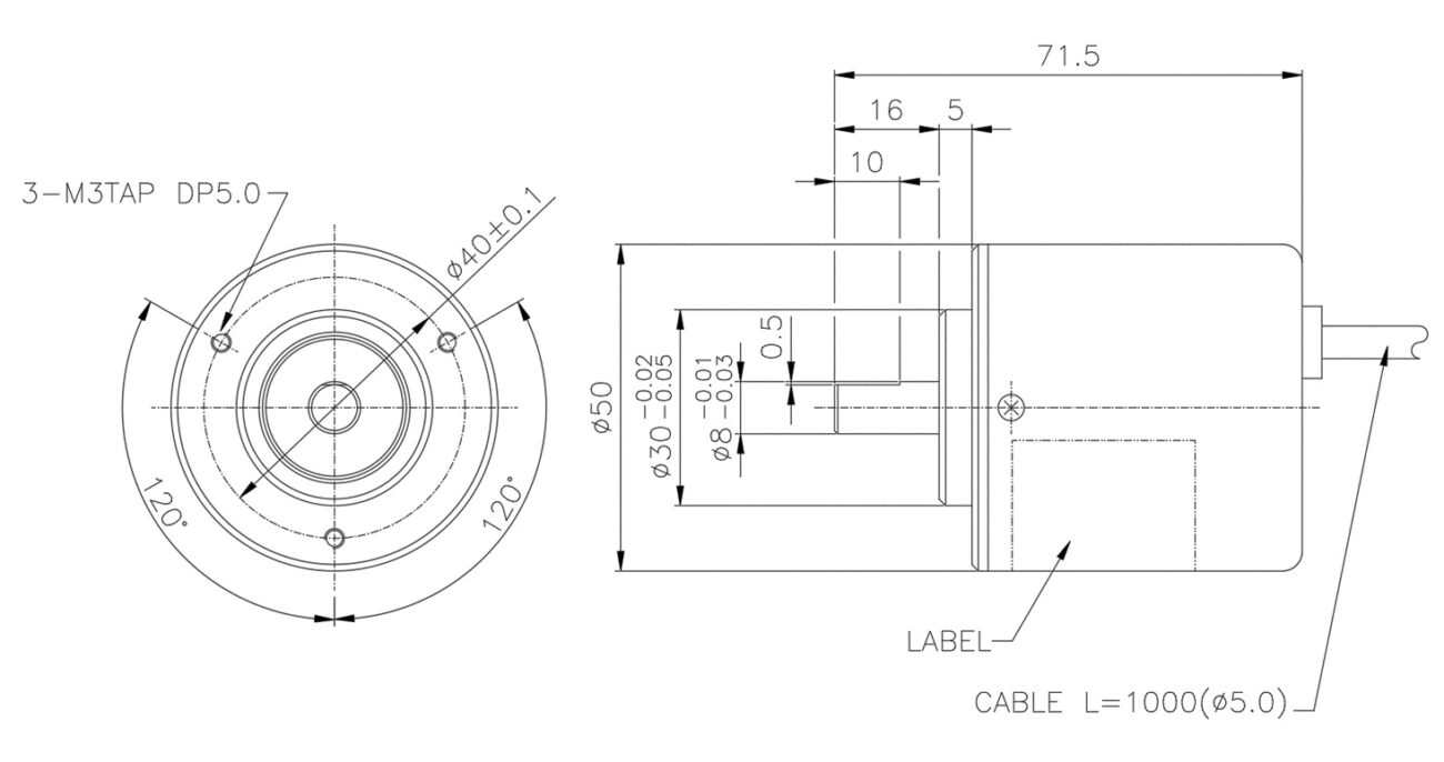 RIB-50-0050ZT Kwangwoo Solid Shaft Incremental Rotary Encoder - Encoder ...