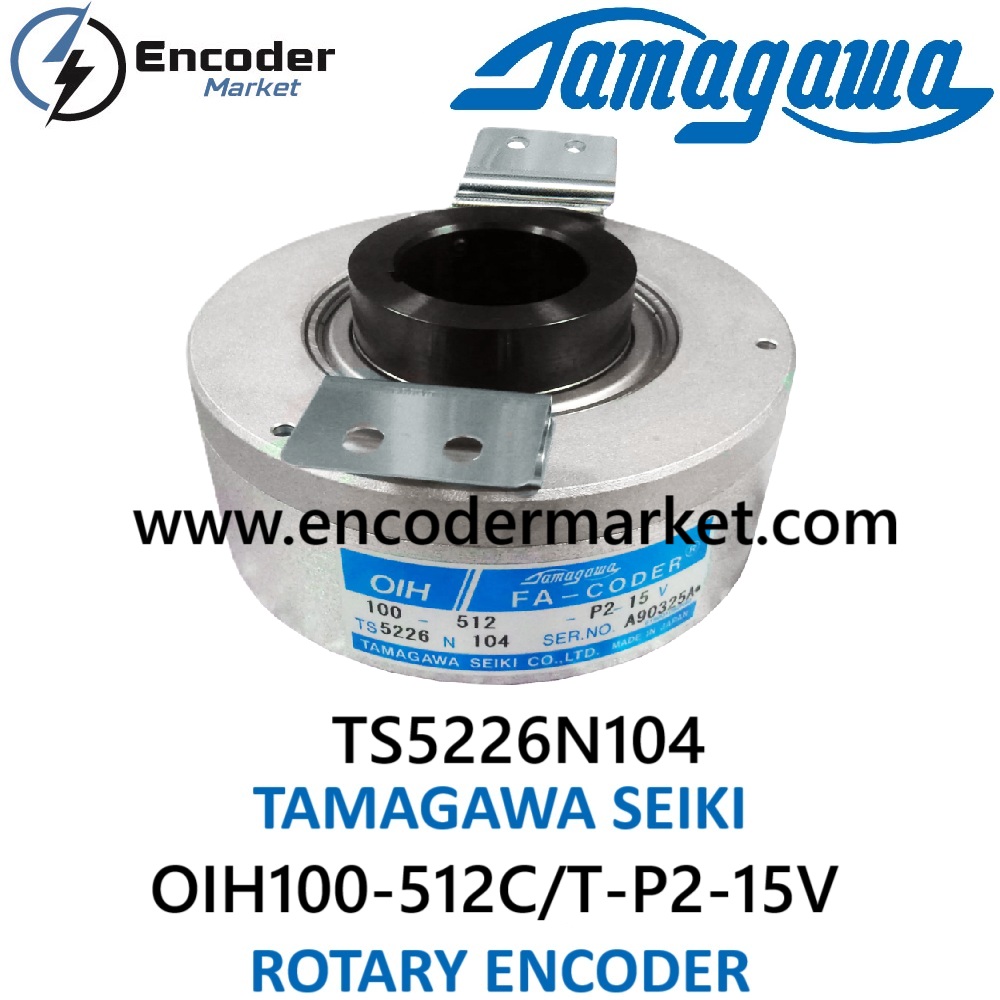 TS5226N104 TAMAGAWA SEIKI FA-CODER OIH100-512C-T-P2-15V ROTARY ENCODER TS5226N104 Tamagawa Encoder OIH 100 512C/T P2 - 15V - Image 1