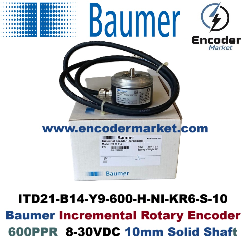 ITD21-B14-Y9-600-H-NI-KR6-S-10 Baumer Incremental Encoder 600PPR ITD21-B14-Y9-600-H-NI-KR6-S-10 Incremental Encoder 600PPR - Image 1