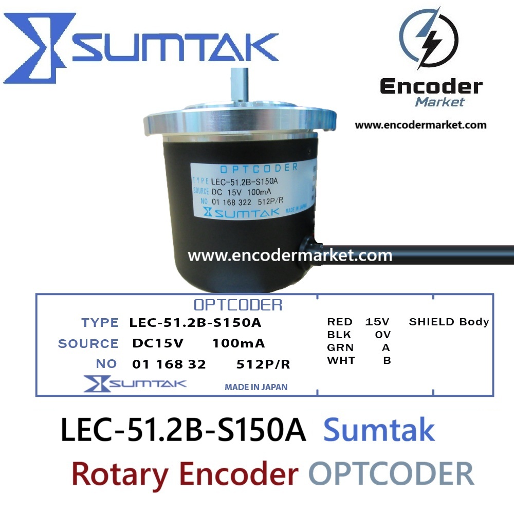 sumtak-lec-51-2b-s150a-rotary-encoder-512ppr LEC-51.2B-S150A Sumtak Rotary Encoder (LEC-512B-S150A) - Image 1